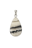 Zebra Calcite Pendant Sterling Silver