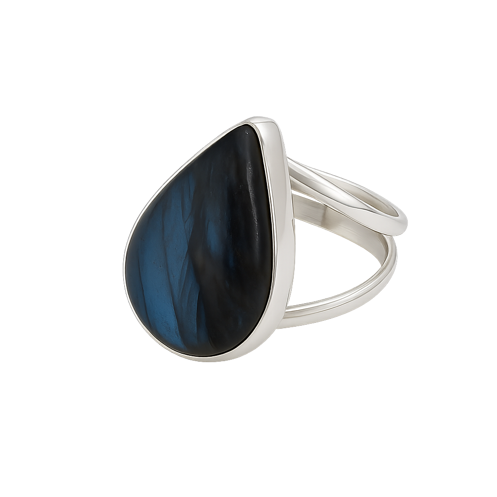 Sterling Silver Rings Size 9 (Labradorite,Peridot,Black Onyx)