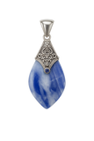 Sodalite Sterling Pendant Double Sided