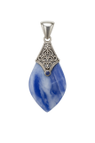 Sodalite Sterling Pendant Double Sided