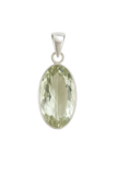 Green Amethyst Pendant Sterling Silver