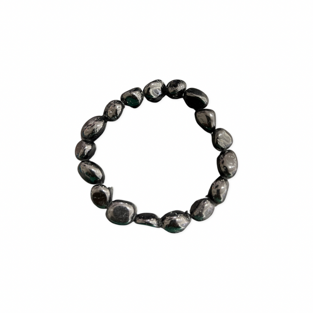 Black Tourmaline beaded Braclet irregular shape