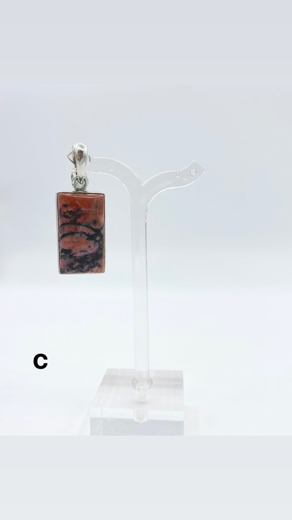 Sterling Silver Rhodonite Pendants