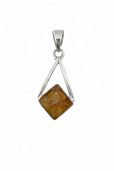 Citrine Pendant Sterling Silver