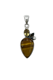 Tiger’s Eye Pendant With Citrine,Smoky Quartz,&Pearl Sterling Silver
