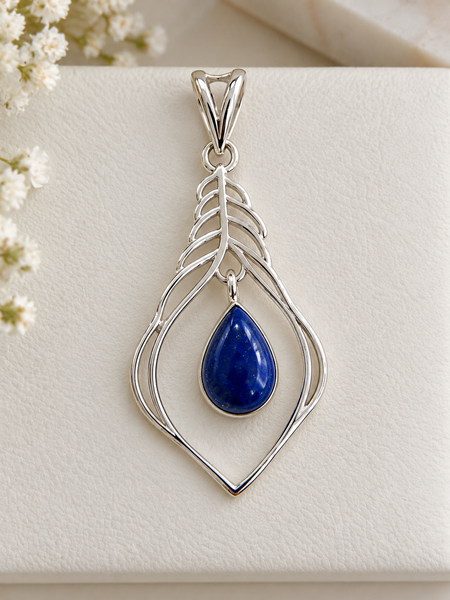 Lapis Pendant Sterling Silver