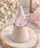 Morganite Sterling Silver Ring Size 8