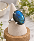 Labradorite Sterling Silver Ring Size 8