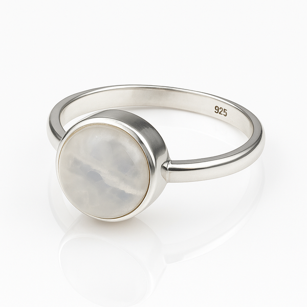 Sterling Silver Rings Size 9 (Moonstone,Larimar,Kunzite,Chalcedony)