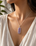 Kunzite Pendant Sterling Silver