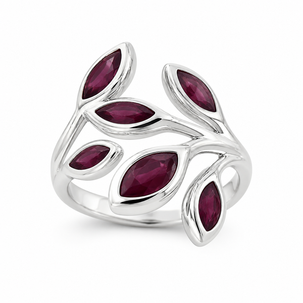 Sterling Silver Ruby Ring size 7