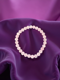 Rose Quartz Beaded Bracelet 6 mm