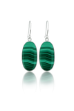 Malachite Earrings Sterling Silver