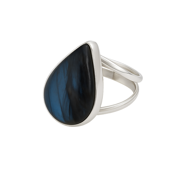 Sterling Silver Rings Size 9 (Labradorite,Peridot,Black Onyx)
