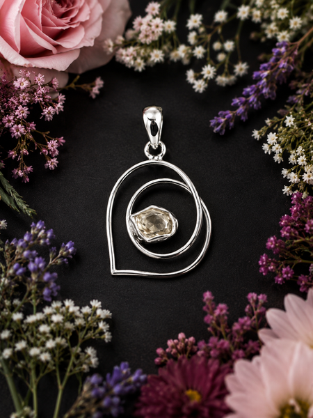 Herkimar Diamond Pendant Sterling Silver