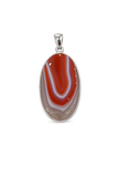 Red Banded Agate Pendant Sterling Silver