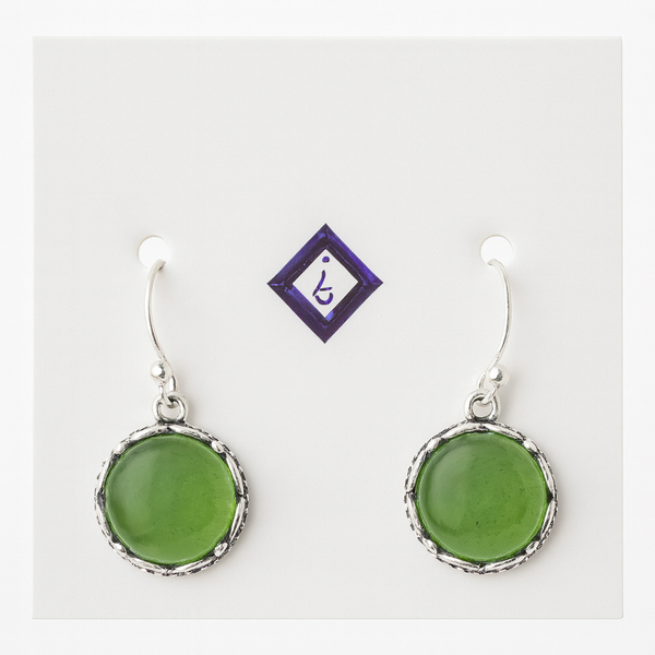 Sterling Silver Jade Earring