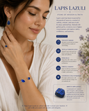 Sterling Silver Sleek Lapis Lazuli Bangle Adjustable Bracelet