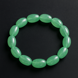 Green Aventurine Beaded Bracelet Cylinder Shape 8-12 mm