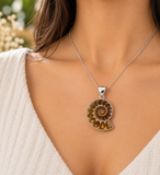 Ammonite Fossil Pendant Sterling Silver