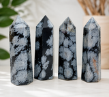 Snowflake Obsidian Standing Points