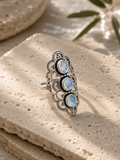 Moonstone Ring Sterling Silver Size 7
