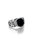 Black Onyx Ring Size 7 Sterling Silver