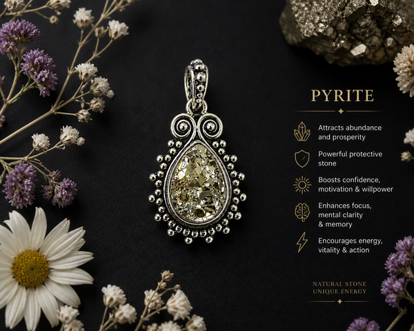 Sterling Silver Pyrite Pendant