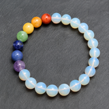 Opalite Seven Chakra Beaded Bracelets