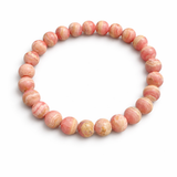 Rhodochrosite Beaded Bracelet 8 mm