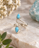 Larimar Ring Sterling Silver Size 8