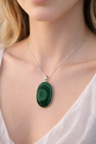 Malachite Pendant Sterling Silver