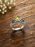 Citrine Ring Sterling Silver Size 7