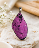 Cobalto Calcite With Malachite Pendant Sterling Silver