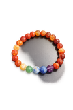 Red Banded Onyx Beaded Bracelets Seven Chakra