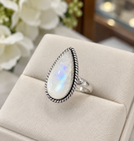 Moonstone Ring Sterling Silver Size 7