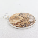 Natural Picture Jasper Pendant 925 Sterling Silver Jewelry