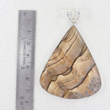 Natural Picture Jasper Pendant 925 Sterling Silver Jewelry