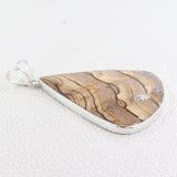 Natural Picture Jasper Pendant 925 Sterling Silver Jewelry