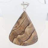 Natural Picture Jasper Pendant 925 Sterling Silver Jewelry