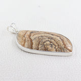 Natural Picture Jasper Pendant 925 Sterling Silver Jewelry