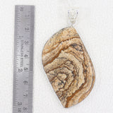 Natural Picture Jasper Pendant 925 Sterling Silver Jewelry