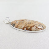 Natural Picture Jasper Pendant 925 Sterling Silver Jewelry