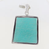 Beautiful Amazonite Plain Pendant 925 Sterling Silver Jewelry