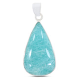 Beautiful Amazonite Plain Pendant 925 Sterling Silver Jewelry