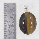 Beautiful Tiger Eye Pendant 925 Sterling Silver