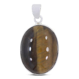 Beautiful Tiger Eye Pendant 925 Sterling Silver