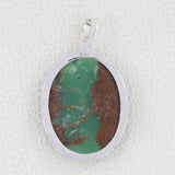 Natural Chrysoprase Pendant For Women's Jewelry 925 Sterling Silver