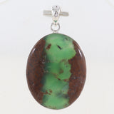 Natural Chrysoprase Pendant For Women's Jewelry 925 Sterling Silver