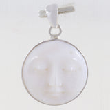 Moon face Carving Plain Pendant